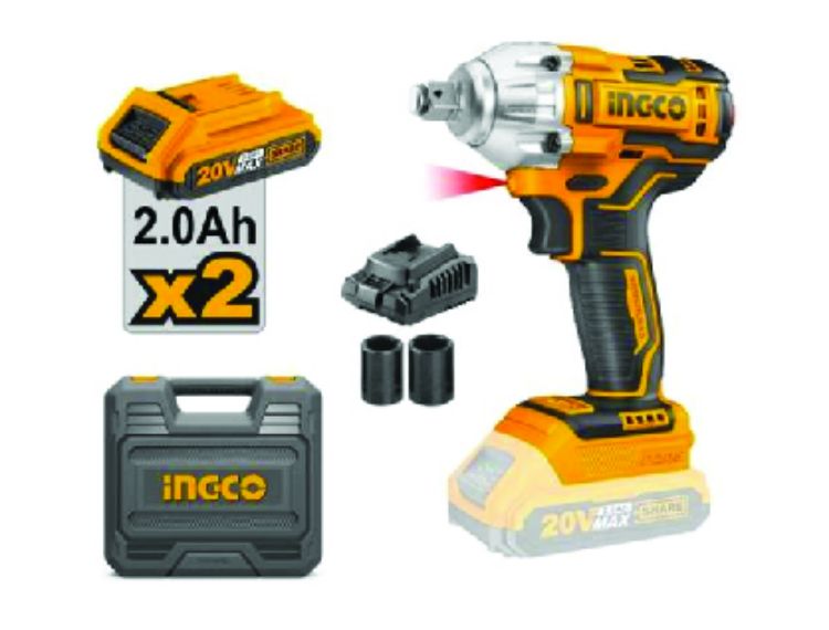Picture of IMPACT WRENCH (INGCO) 20V CORDLESS COMPLETE KIT