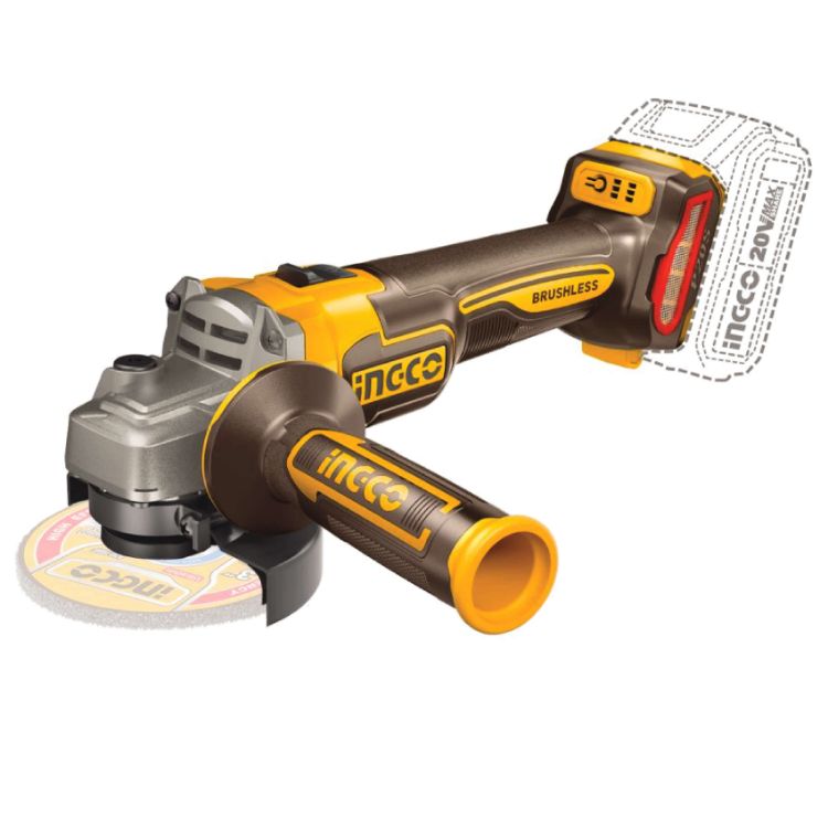 Picture of ANGLE GRINDER (INGCO) 20V CORDLESS 115mm SOLO