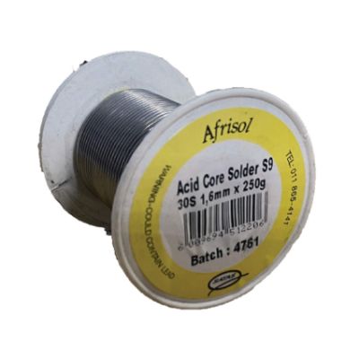 Show details for SOLDER ACID CORE 1.60mm/250g (PLUMBING) Picture of SOLDER ACID CORE 1.60mm/250g (PLUMBING)