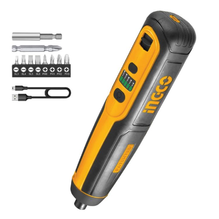 Picture of SCREWDRIVER (INGCO) 4V CORDLESS + BIT SET