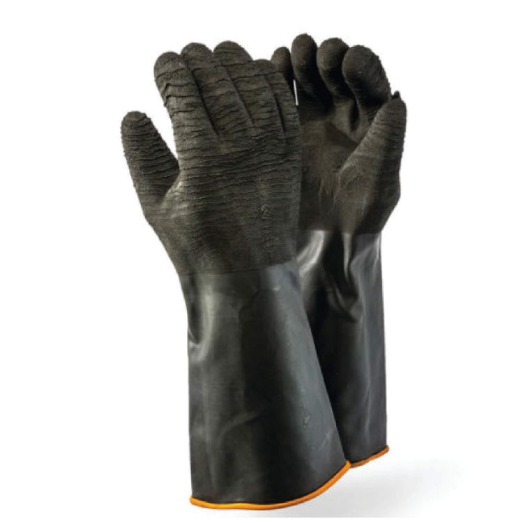 Picture of GLOVES RUBBER CHEM RES LNG ROUGH PLM 40cm