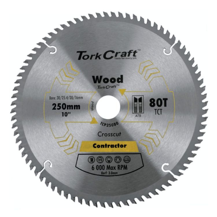 Picture of BLADE C/SAW 250mm x80T ATB 30/16 - WOOD