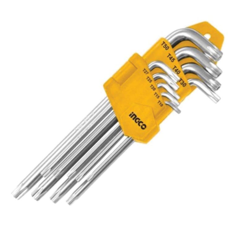 Picture of TORX A/KEY SET (INGCO) 9pc T10-T50