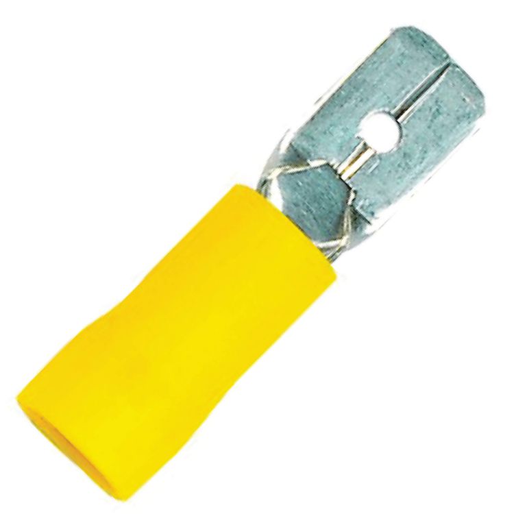 Picture of PRE LUGS YELLOW MALE 6.3MM