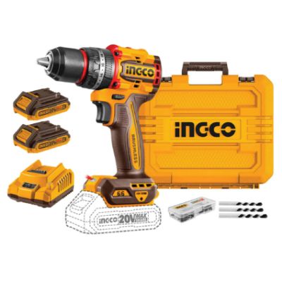Show details for DRILL IMPACT (INGCO) 20V B/LESS KIT 66NM + ACC Picture of DRILL IMPACT (INGCO) 20V B/LESS KIT 66NM + ACC