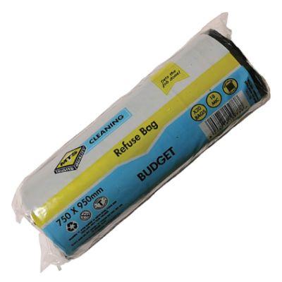Show details for BAG REFUSE (MTS) STD BLK 950x750mm P/20 18mic Picture of BAG REFUSE (MTS) STD BLK 950x750mm P/20 18mic