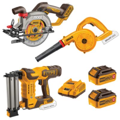 Show details for CIRC/SAW/BLOWER/BRAD NAILER (INGCO) 3PC COMBO 20V Picture of CIRC/SAW/BLOWER/BRAD NAILER (INGCO) 3PC COMBO 20V