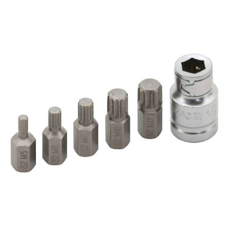 Picture of SOCKET SPLINE BIT SET 6PC (YATO) M5-M12