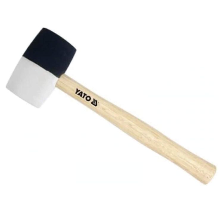 Picture of MALLET 0780gr RUBBER BLK/WHT W/H (YATO)