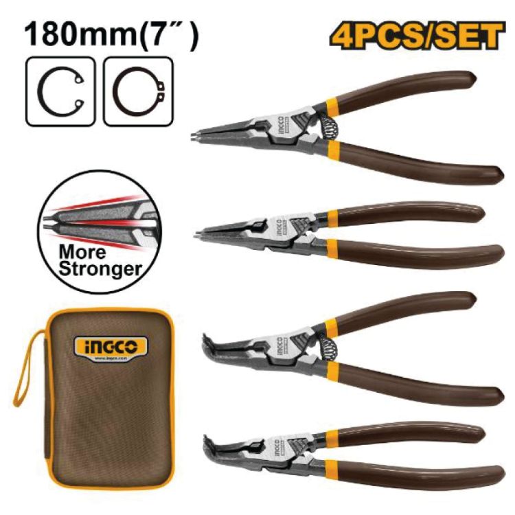 Picture of PLIER CIRCLIP SET (INGCO) 180MM 4PCS