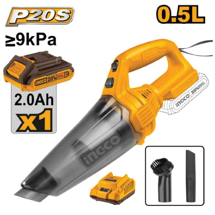 Picture of HAND VACUUM CLEANER (INGCO) 20V 1 X 2.0Ah/CHARGER